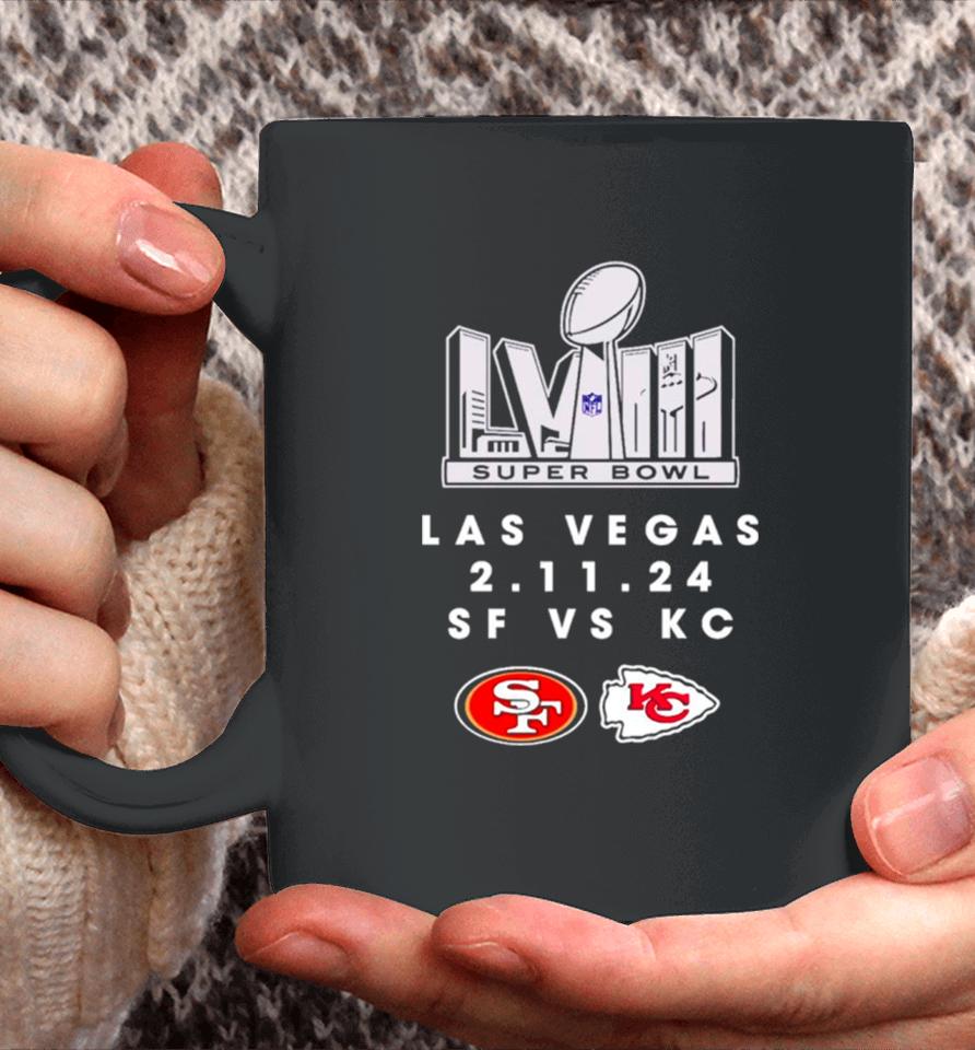 Sf 49Ers Vs Kc Chiefs Super Bowl Lviii Las Vegas Coffee Mug