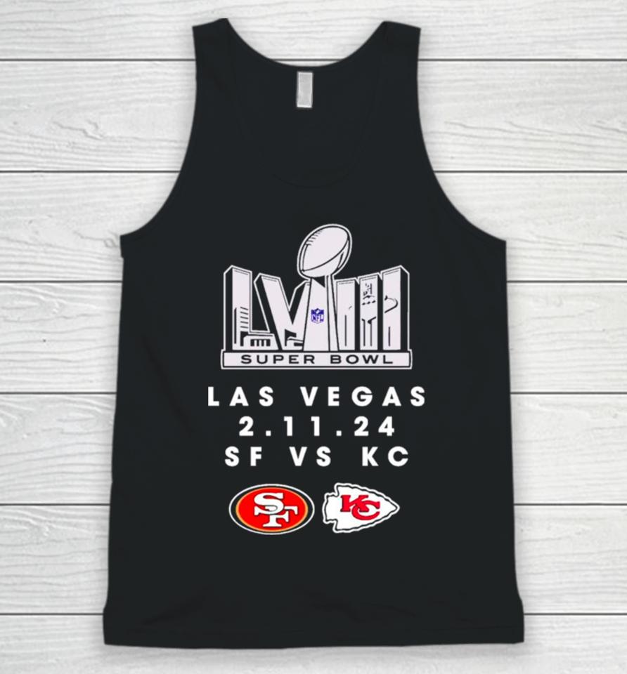 Sf 49Ers Vs Kc Chiefs Super Bowl Lviii Las Vegas Unisex Tank Top