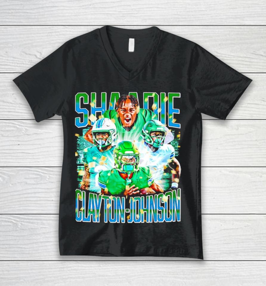 Shaadie Clayton Johnson Tulane Green Wave Graphics Poster Unisex V-Neck T-Shirt