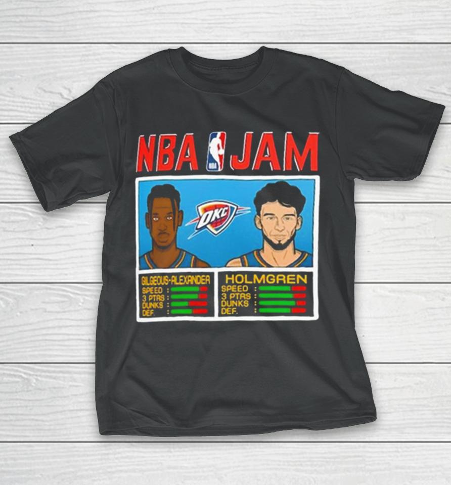 Shai Gilgeous Alexander &Amp; Chet Holmgren Oklahoma City Thunder Nba Jam Tri Blend T-Shirt