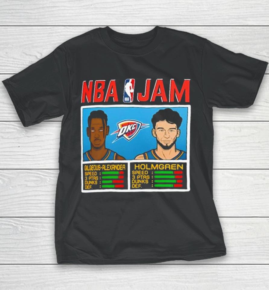 Shai Gilgeous Alexander &Amp; Chet Holmgren Oklahoma City Thunder Nba Jam Tri Blend Youth T-Shirt
