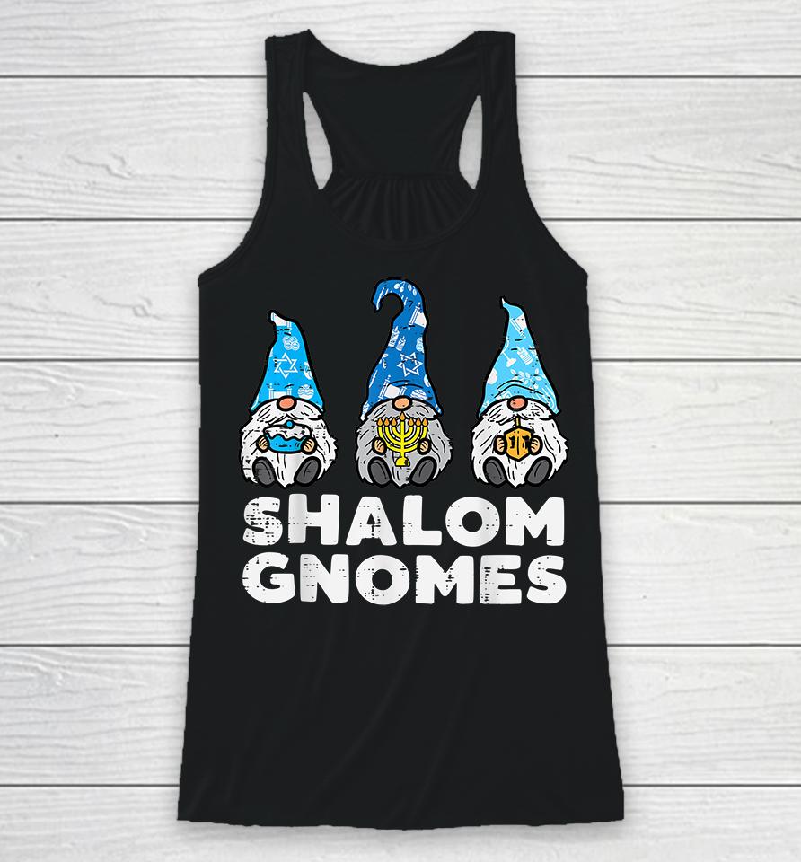 Shalom Gnomes Hanukkah Pajamas Chanukah Racerback Tank