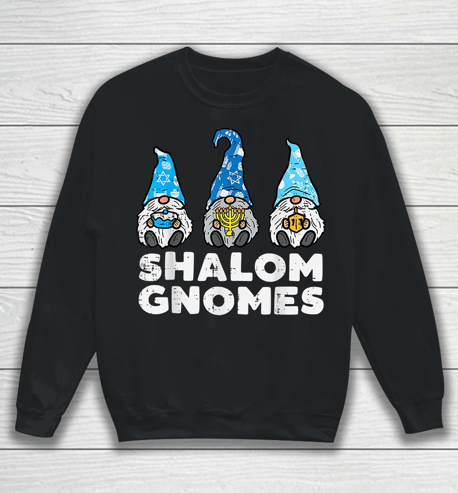 Shalom Gnomes Hanukkah Pajamas Chanukah Sweatshirt