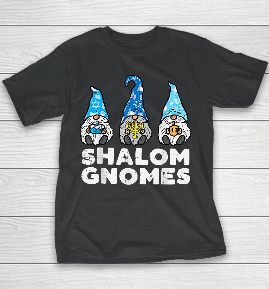 Shalom Gnomes Hanukkah Pajamas Chanukah Youth T-Shirt