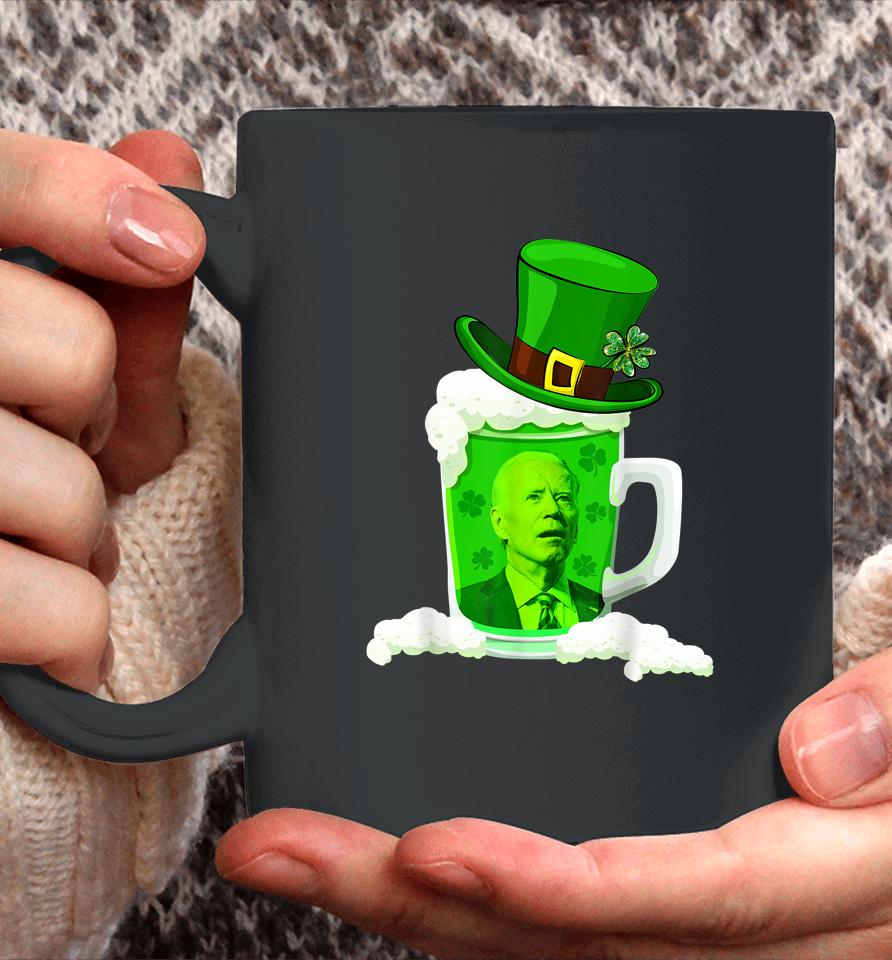 Shamrock Draft Beer Joe Biden St Patrick's Day Coffee Mug