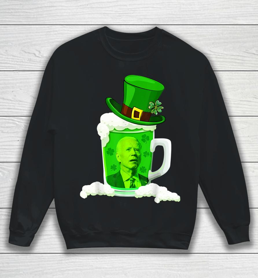 Shamrock Draft Beer Joe Biden St Patrick's Day Sweatshirt