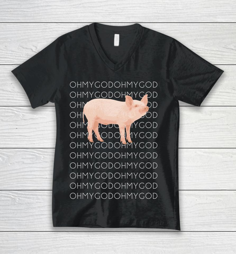 Shane Dawson Oh My God Pig Unisex V-Neck T-Shirt
