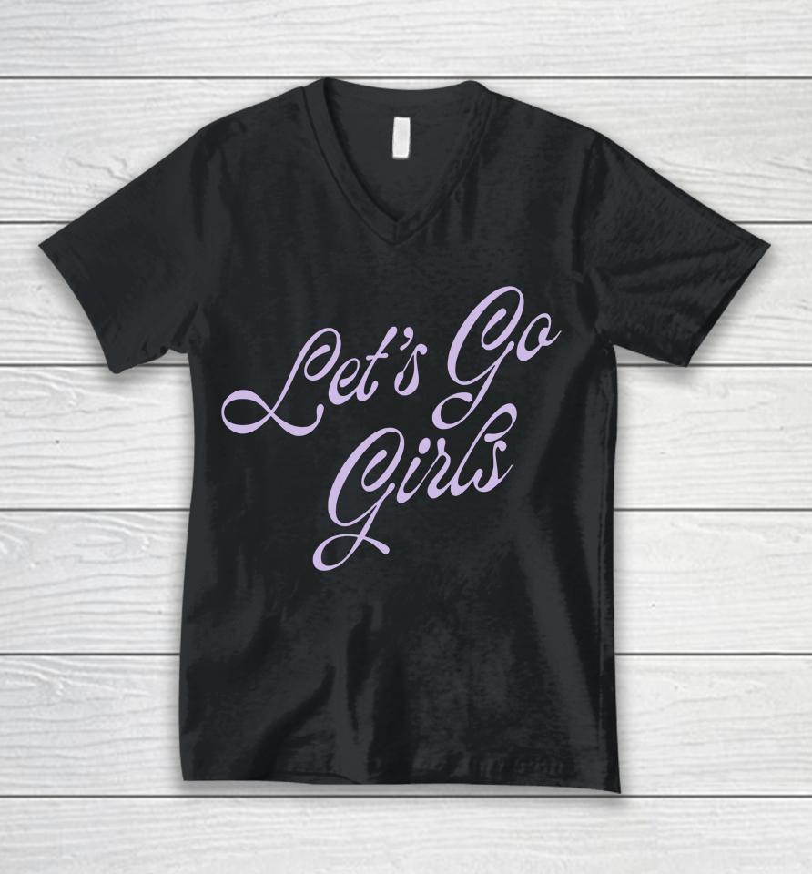 Shania Twain Merch Let's Go Girls Script Unisex V-Neck T-Shirt