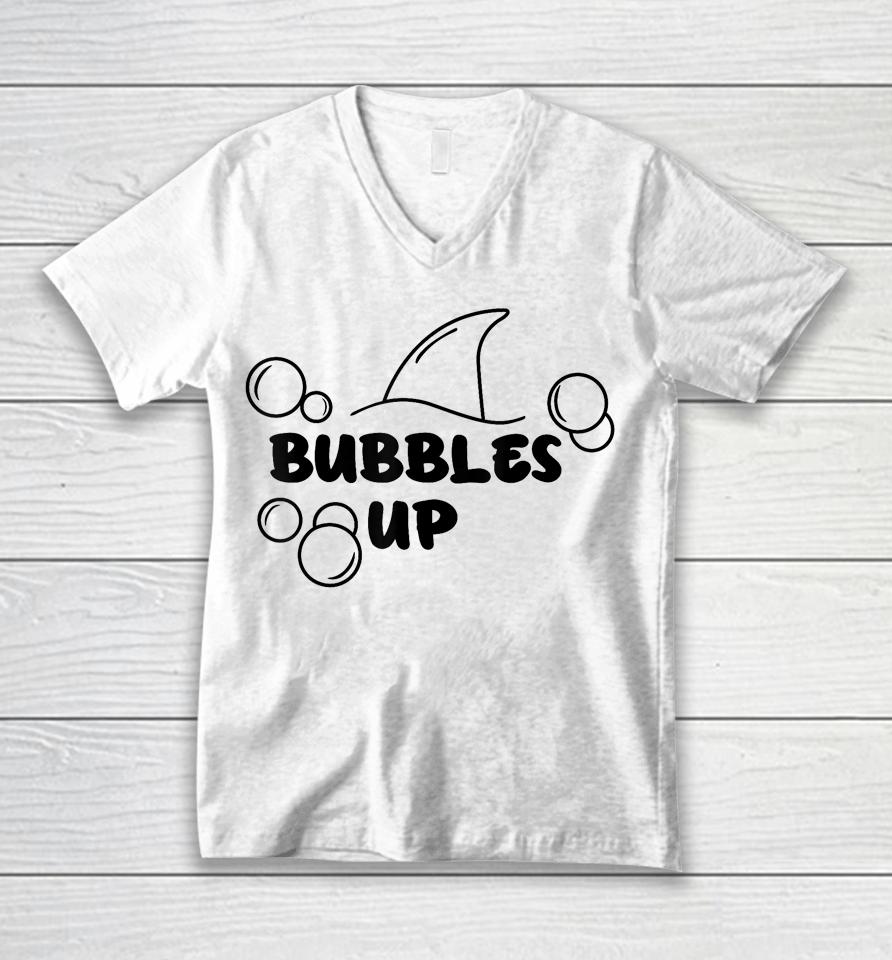 Shark Bubbles Up Unisex V-Neck T-Shirt