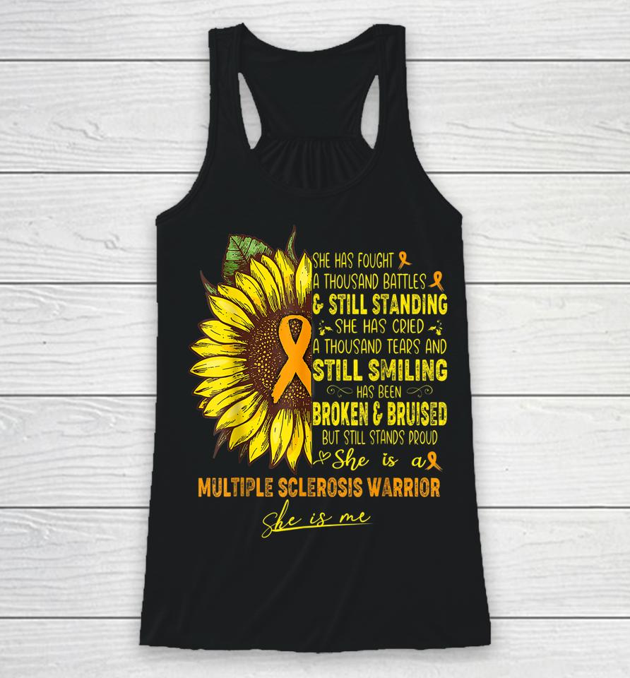 She Has Fought A Thousand Battles And Still Standing She Cry Racerback Tank