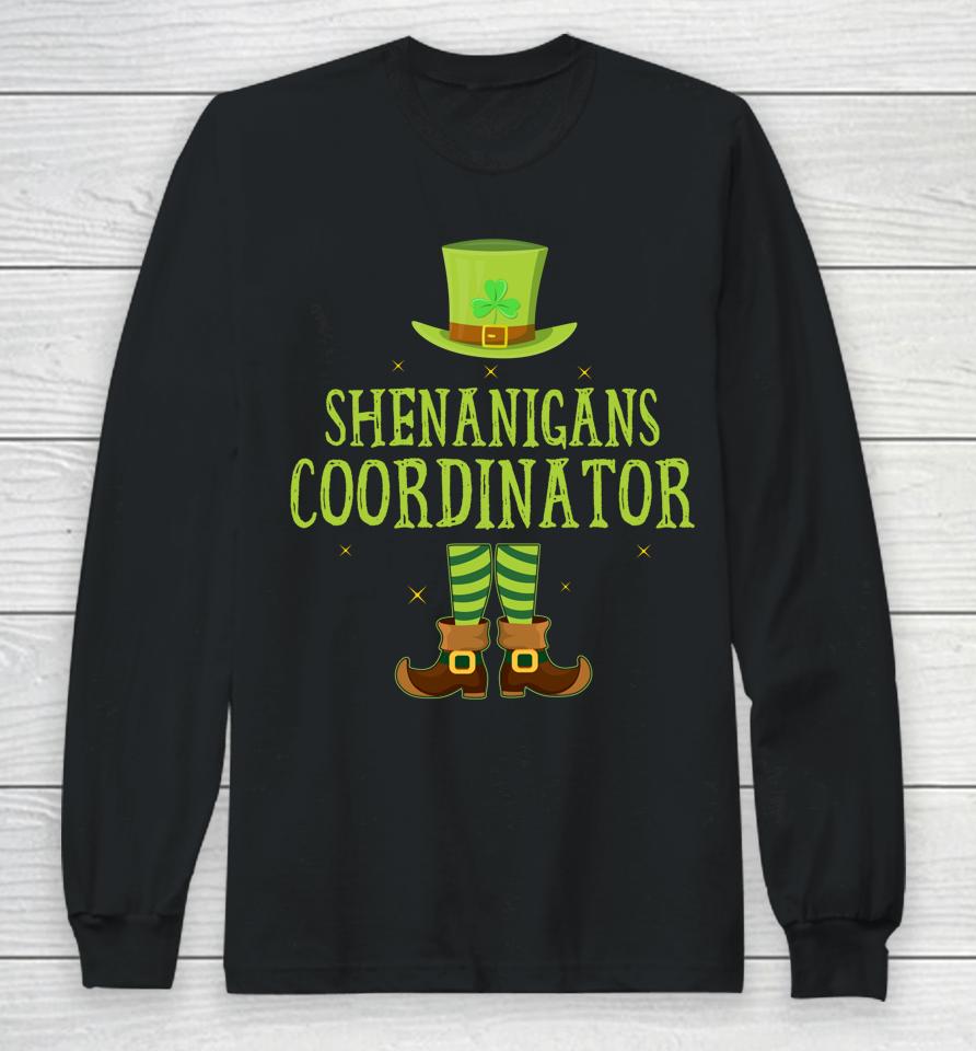Shenanigans Coordinator Teacher Matching St Patrick's Day Long Sleeve T-Shirt
