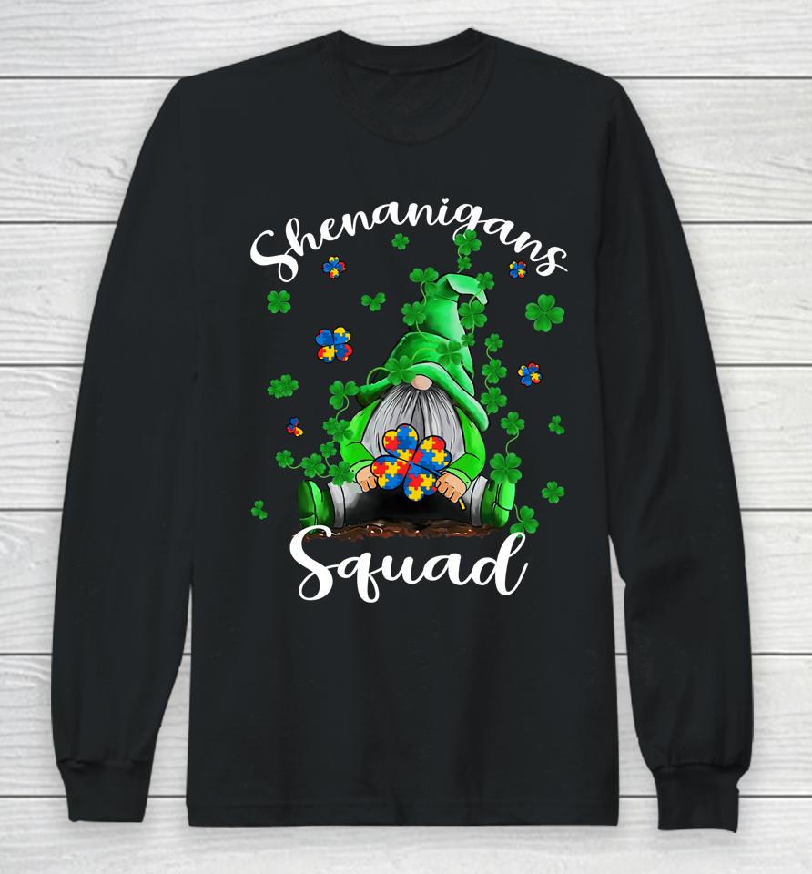 Shenanigans Squad Gnomes Autism St Patrick's Day Long Sleeve T-Shirt