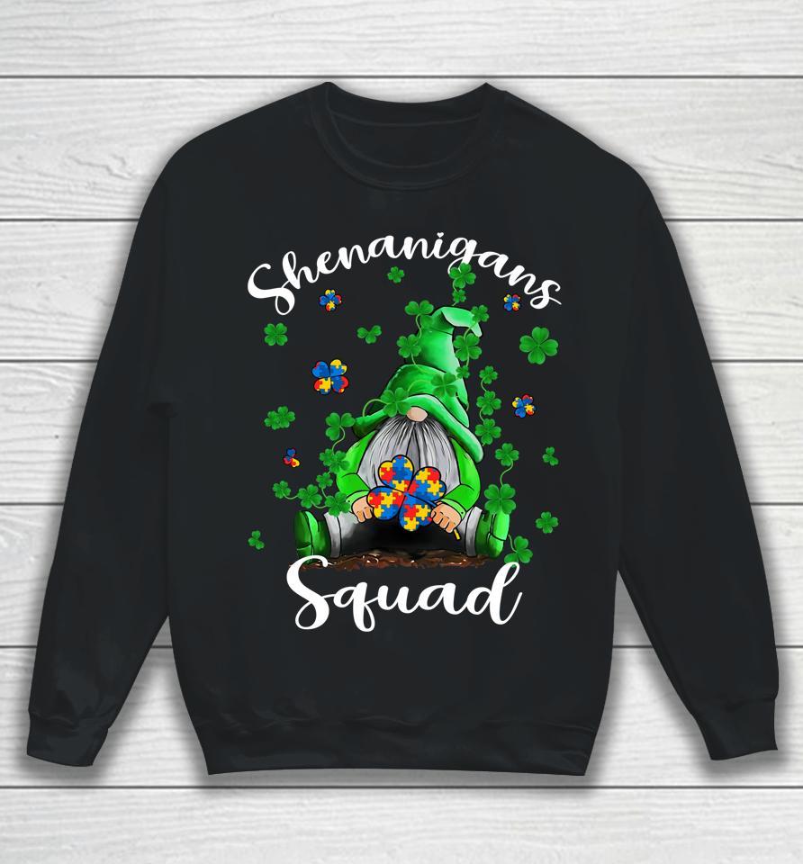 Shenanigans Squad Gnomes Autism St Patrick's Day Sweatshirt