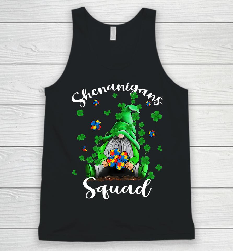 Shenanigans Squad Gnomes Autism St Patrick's Day Unisex Tank Top
