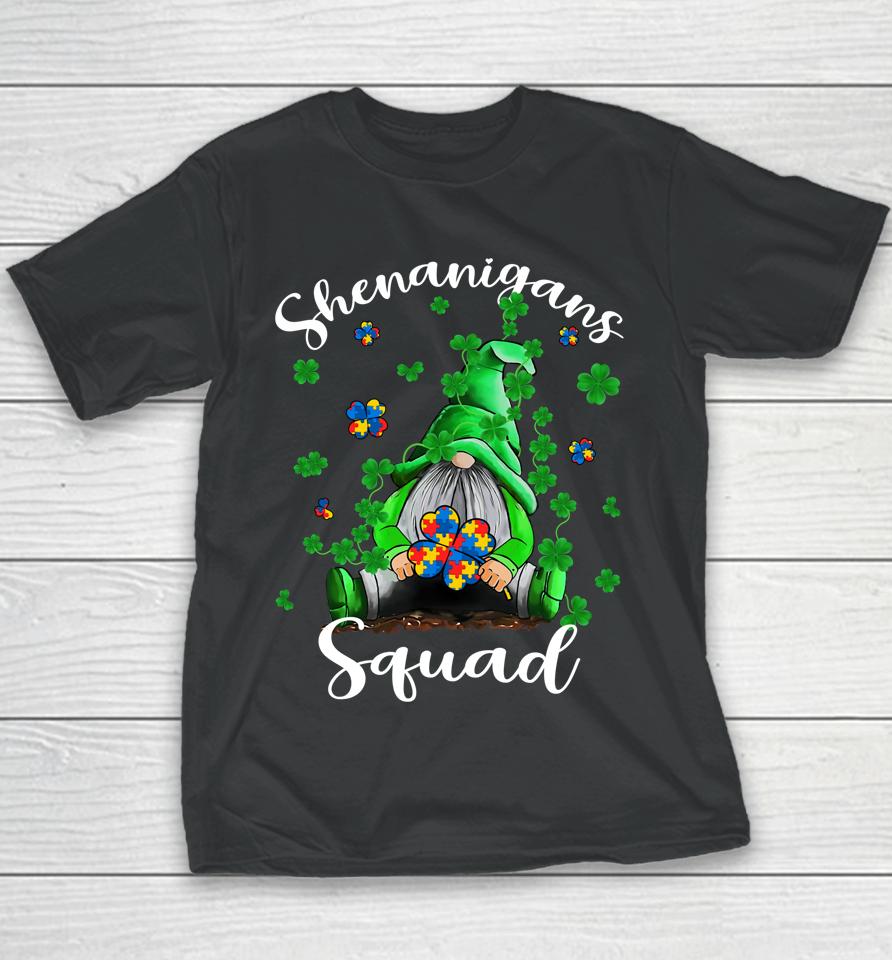 Shenanigans Squad Gnomes Autism St Patrick's Day Youth T-Shirt