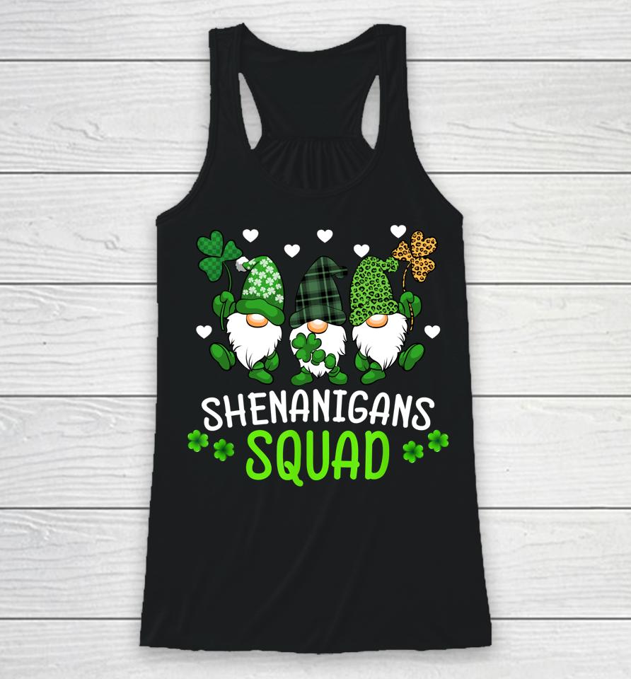 Shenanigans Squad Gnomes St Patrick's Day Racerback Tank