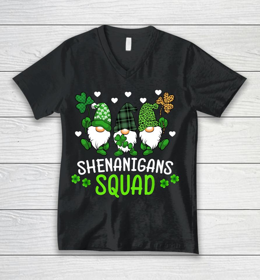 Shenanigans Squad Gnomes St Patrick's Day Unisex V-Neck T-Shirt