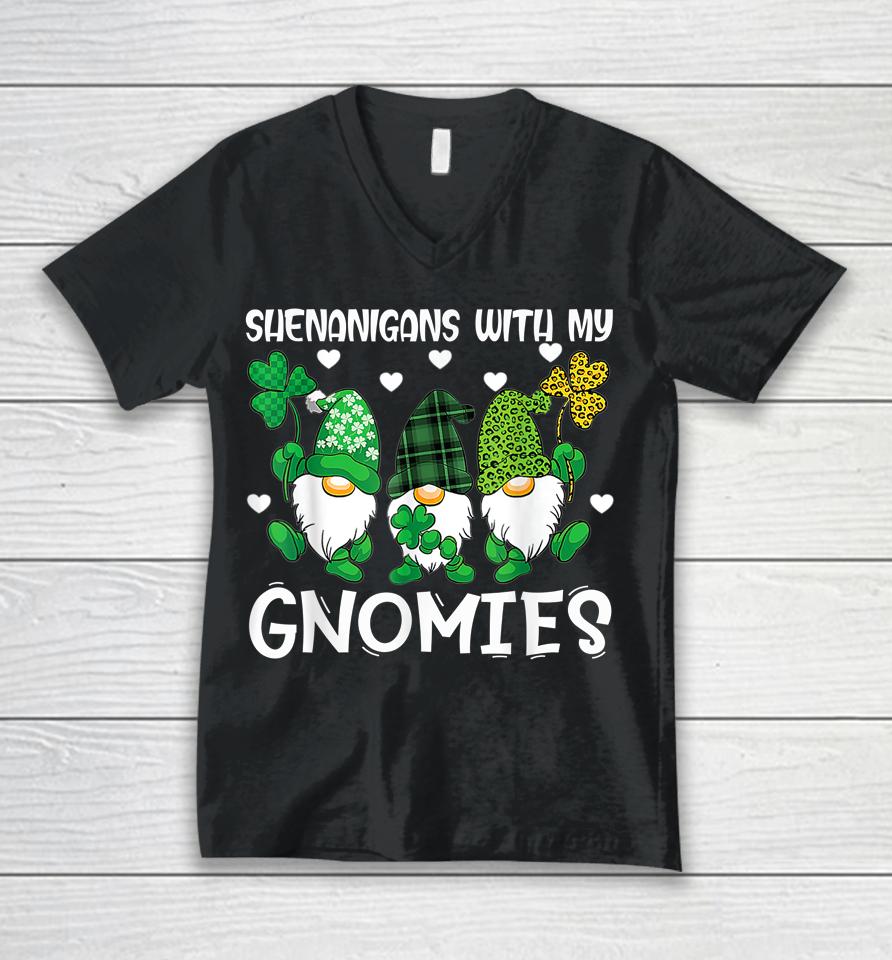 Shenanigans With My Gnomies Happy St Patricks Day Gnome Unisex V-Neck T-Shirt