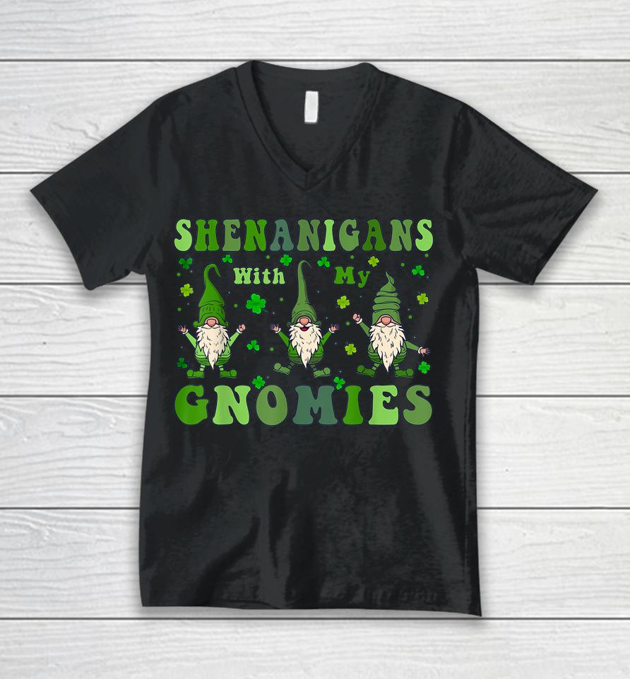 Shenanigans With My Gnomies Unisex V-Neck T-Shirt
