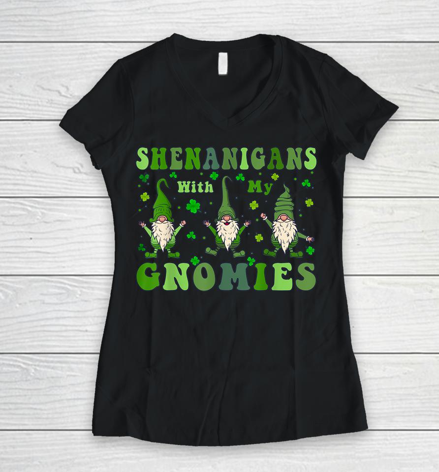Shenanigans With My Gnomies Women V-Neck T-Shirt