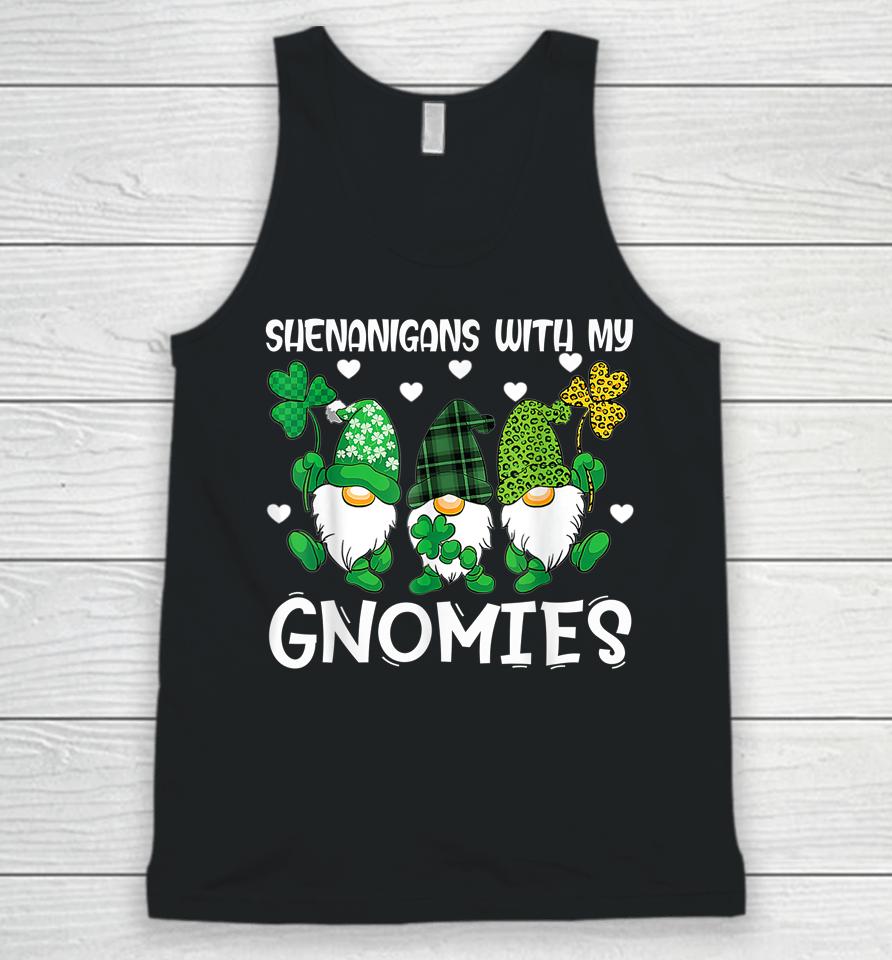 Shenanigans With My Gnomies St Patrick's Day Gnome Shamrock Unisex Tank Top