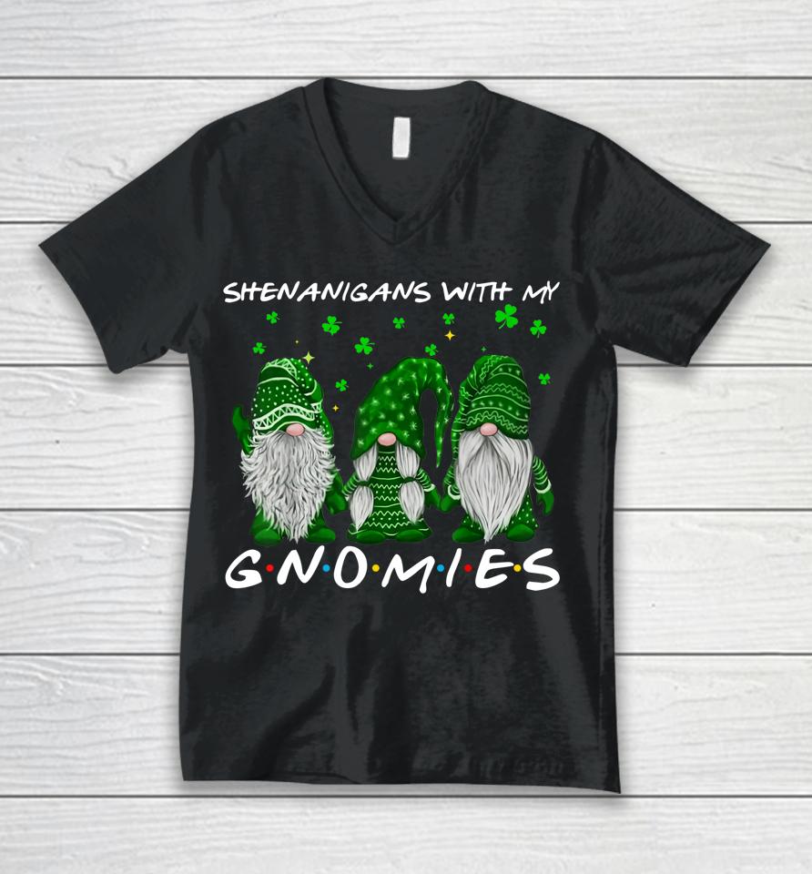 Shenanigans With My Gnomies St Patrick's Day Unisex V-Neck T-Shirt