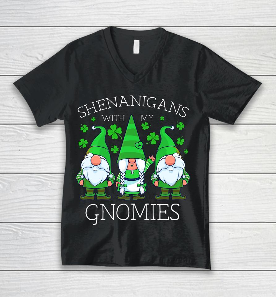 Shenanigans With My Gnomies St Patrick's Day Unisex V-Neck T-Shirt