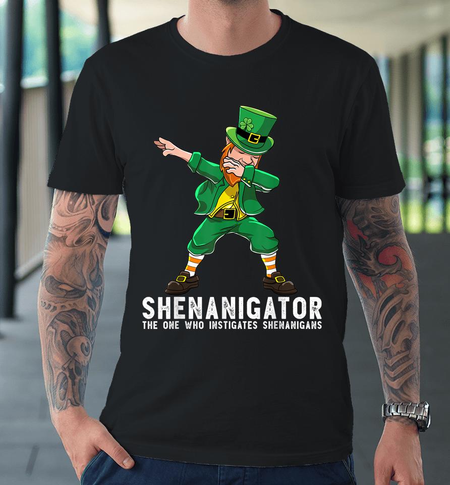 Shenanigator Dabbing Leprechaun St Patrick's Day Premium T-Shirt