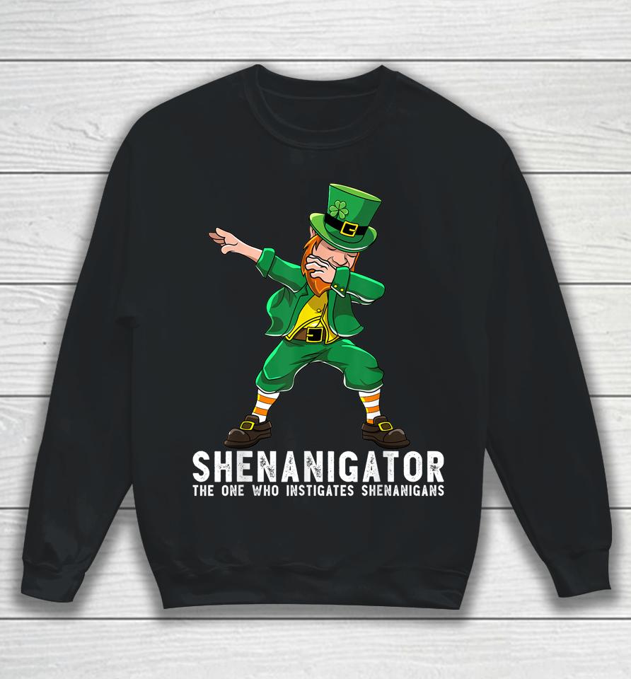 Shenanigator Dabbing Leprechaun St Patrick's Day Sweatshirt