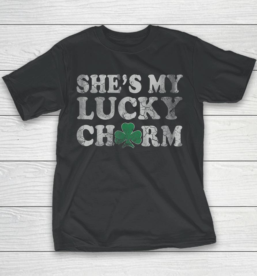 She's My Lucky Charm Couples Matching St Patrick's Day Youth T-Shirt