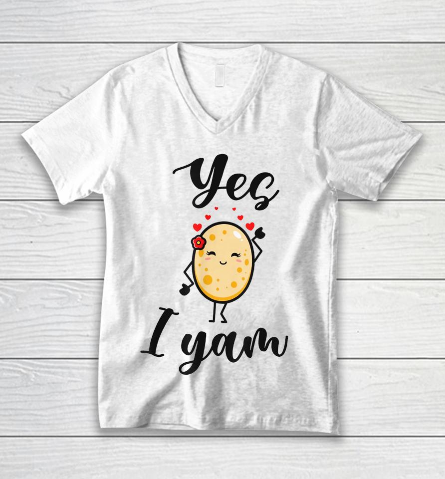 She's My Sweet Potato I Yam Couple Matching Unisex V-Neck T-Shirt