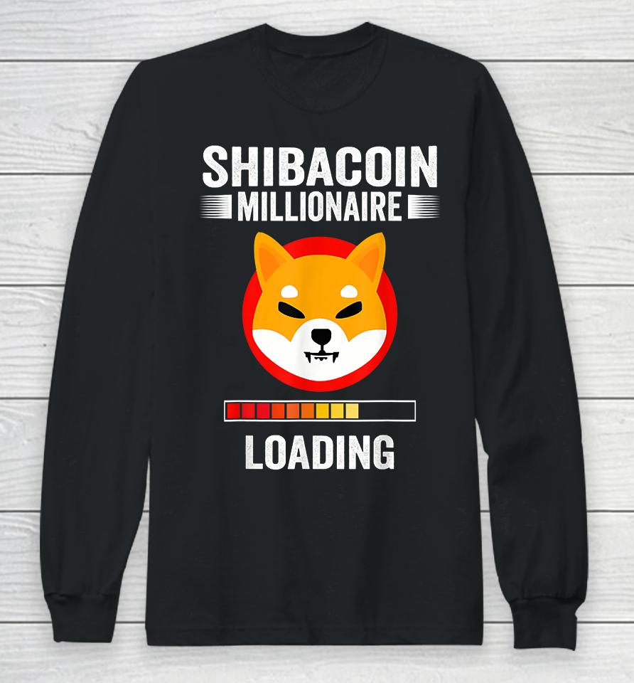 Shiba Coin The Millionaire Loading Long Sleeve T-Shirt
