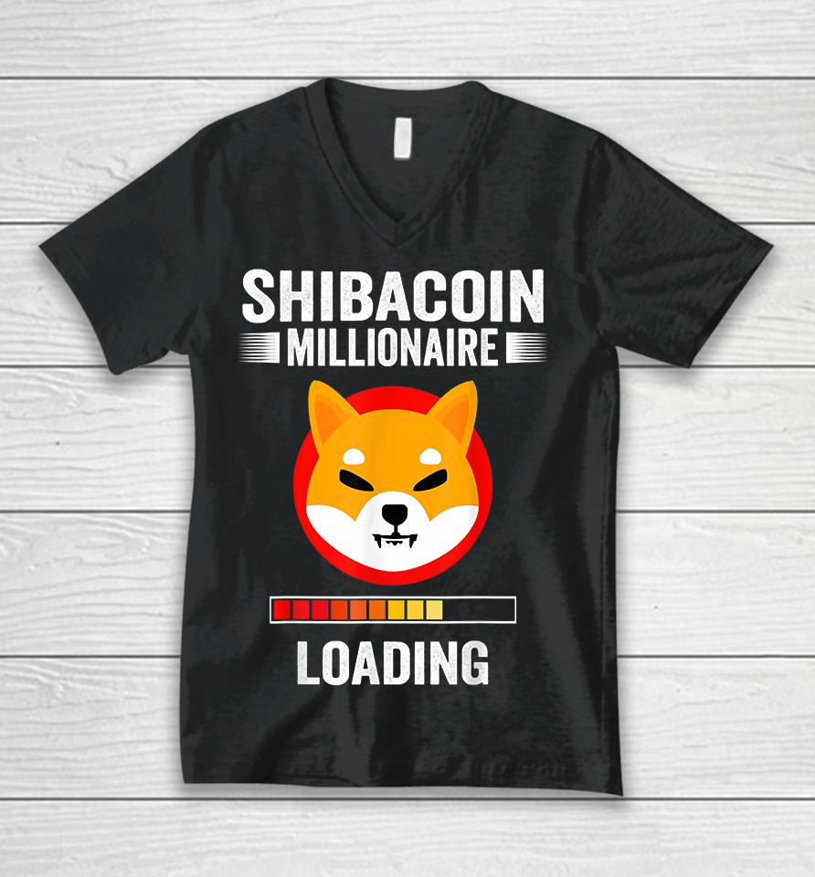 Shiba Coin The Millionaire Loading Unisex V-Neck T-Shirt