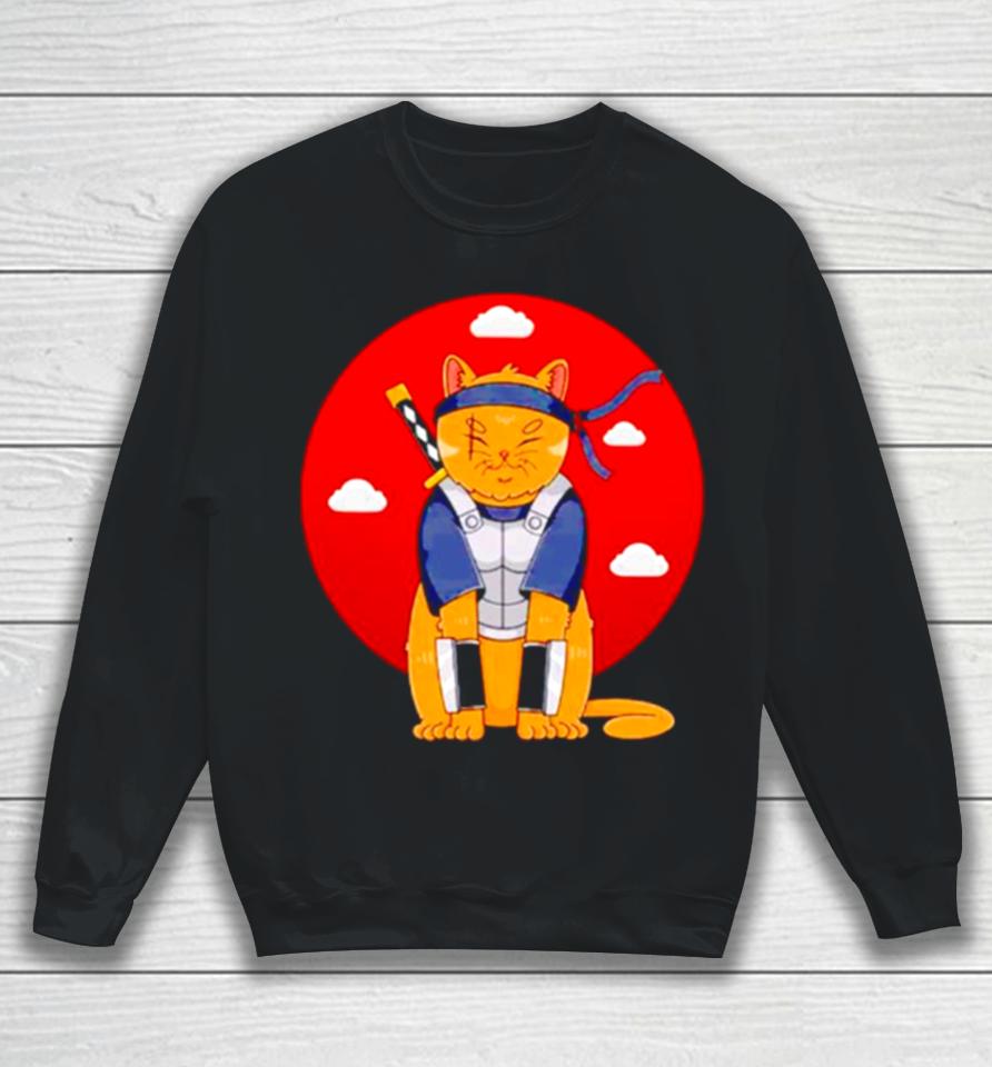 Shinobi Cat Blood Moon Vintage Sweatshirt