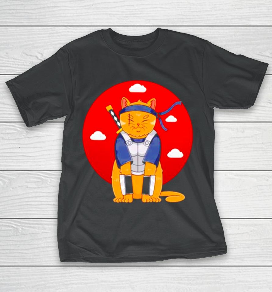 Shinobi Cat Blood Moon Vintage T-Shirt