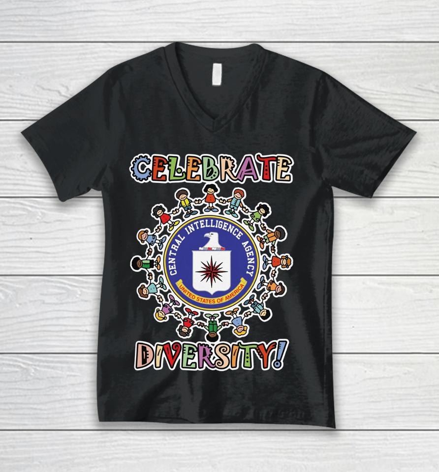 Shirts That Go Hard Celebrate Diversity Unisex V-Neck T-Shirt