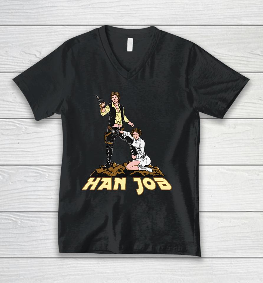 Shirts That Go Hard Han Job Unisex V-Neck T-Shirt
