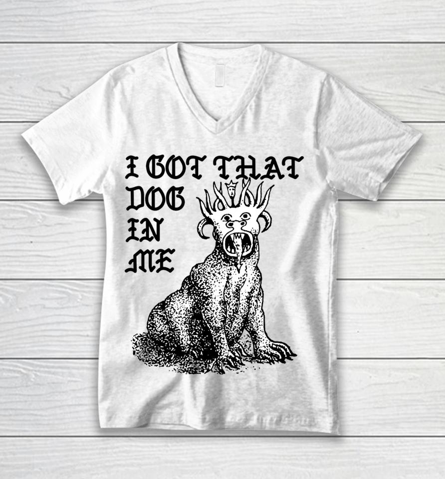 Shirts That Go Hard Store I Got That Dog In Me Colossus Unisex V-Neck T-Shirt