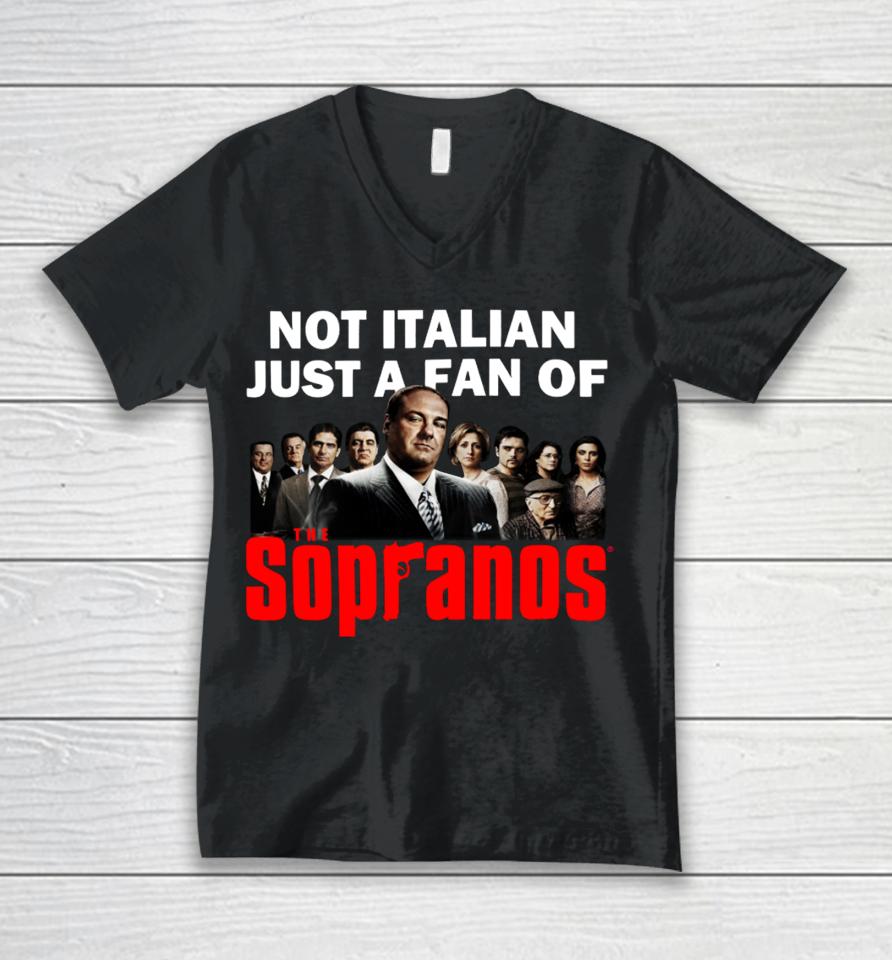 Shithead Steve Merch Not Italian Just A Fan Of The Sopranos Unisex V-Neck T-Shirt