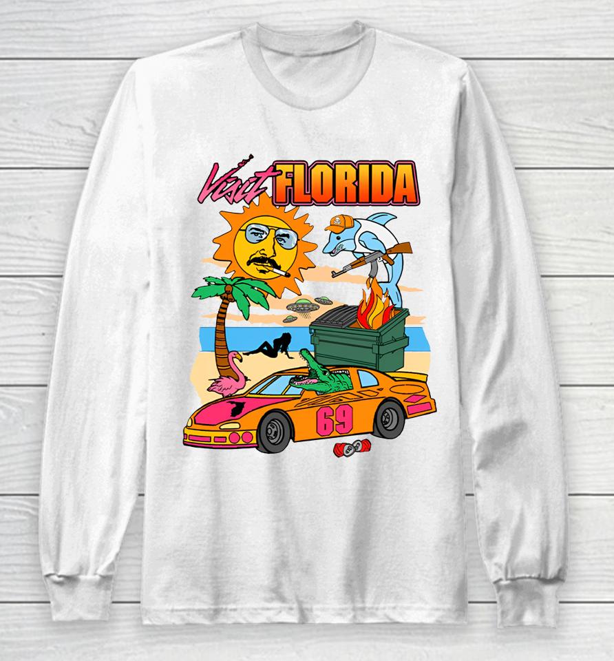 Shithead Steve Merch Visit Florida Long Sleeve T-Shirt