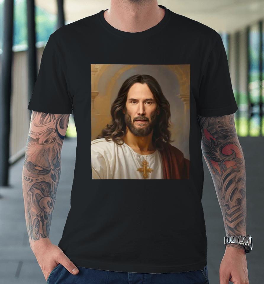 Shithead Steve Store Keanu Reeves Christ Premium T-Shirt