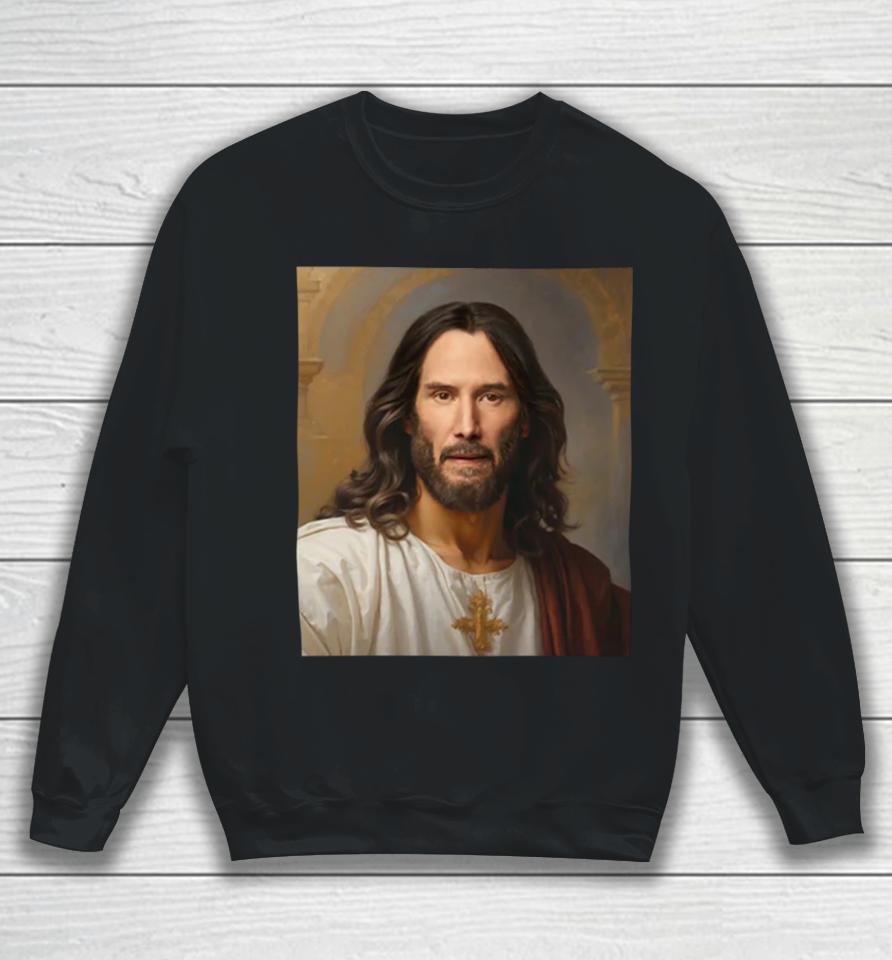 Shithead Steve Store Keanu Reeves Christ Sweatshirt