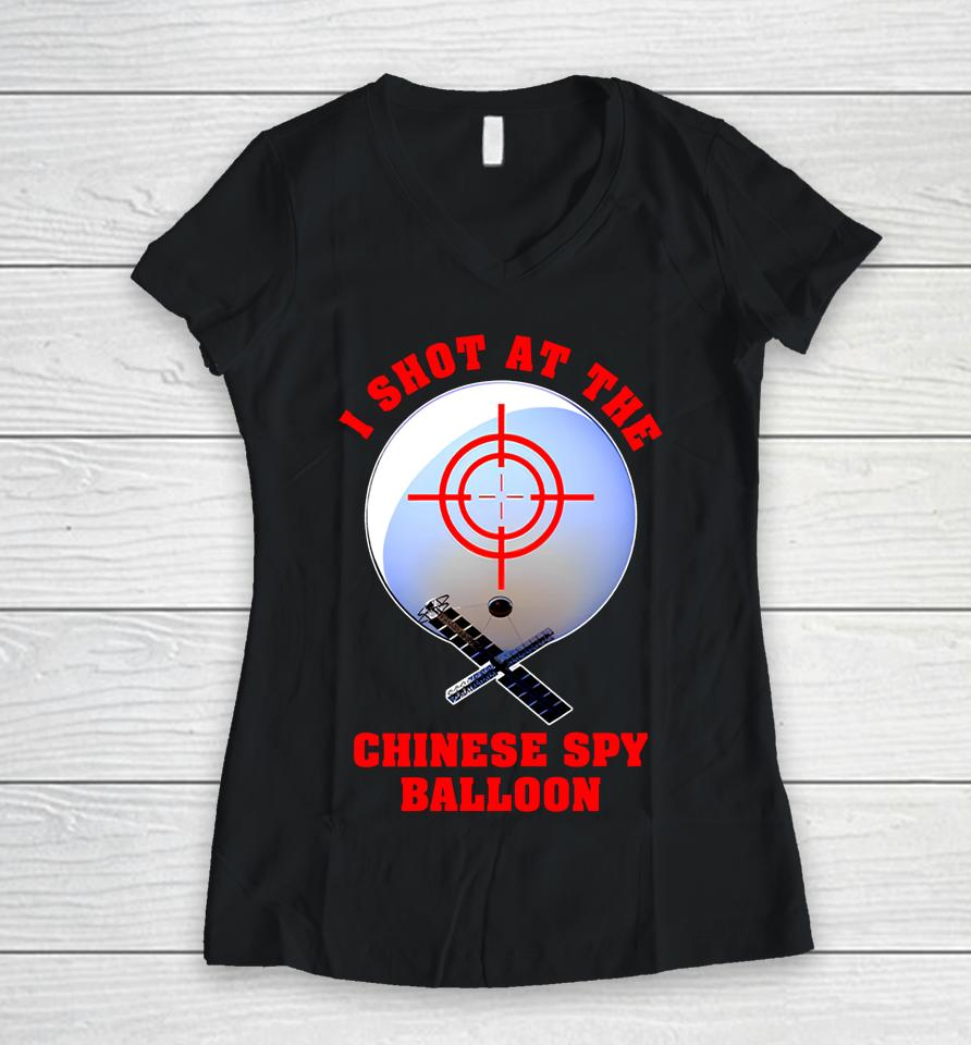 Shitheadsteve Chinese Spy Balloon Women V-Neck T-Shirt