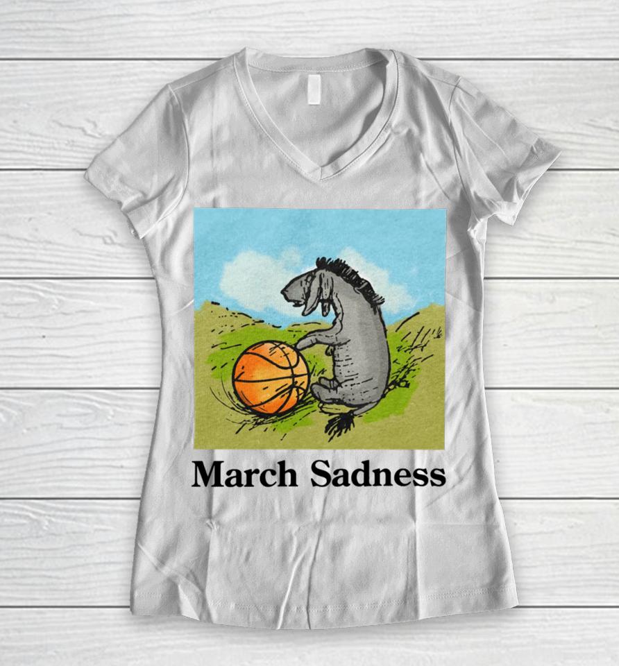 Shitheadsteve Merch March Sadness Women V-Neck T-Shirt