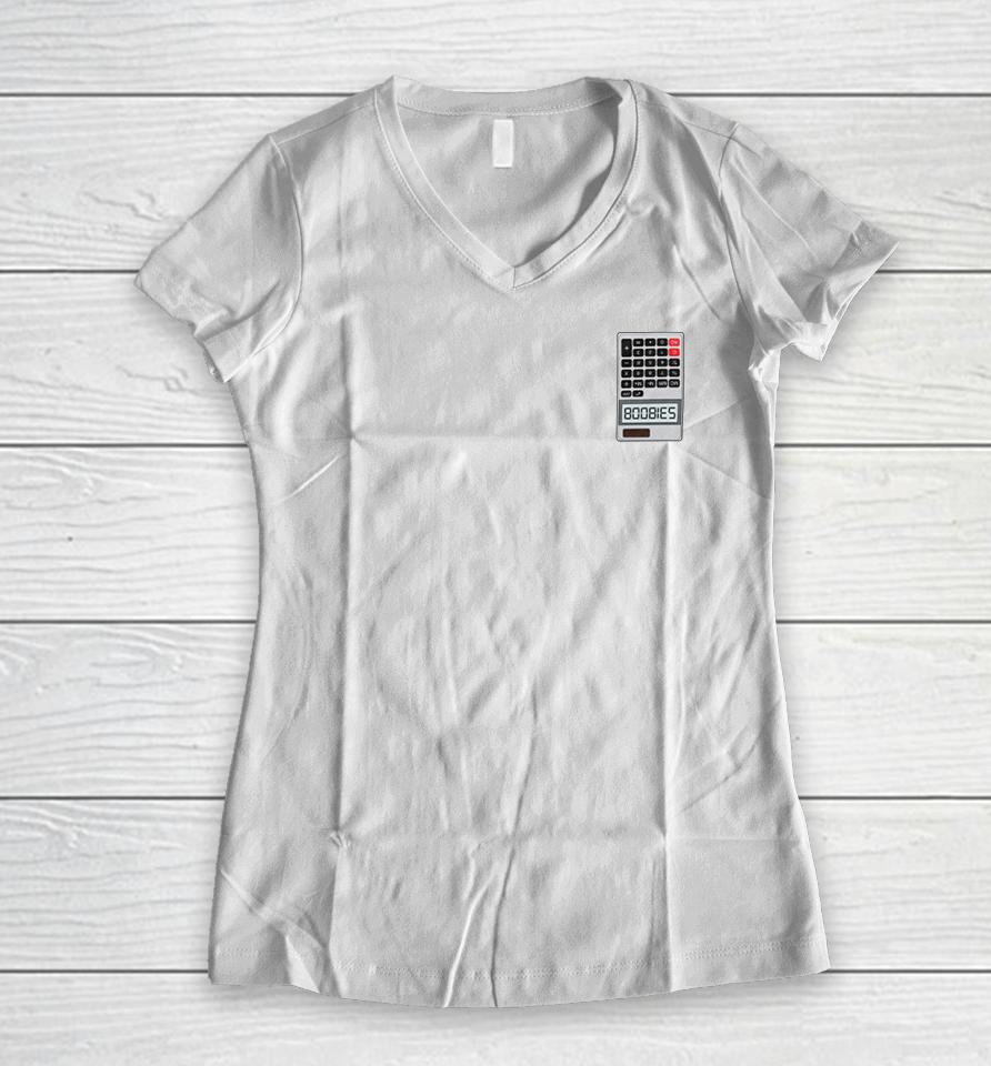 Shitheadsteve Store B00Bies Calculator Corner Detail Women V-Neck T-Shirt