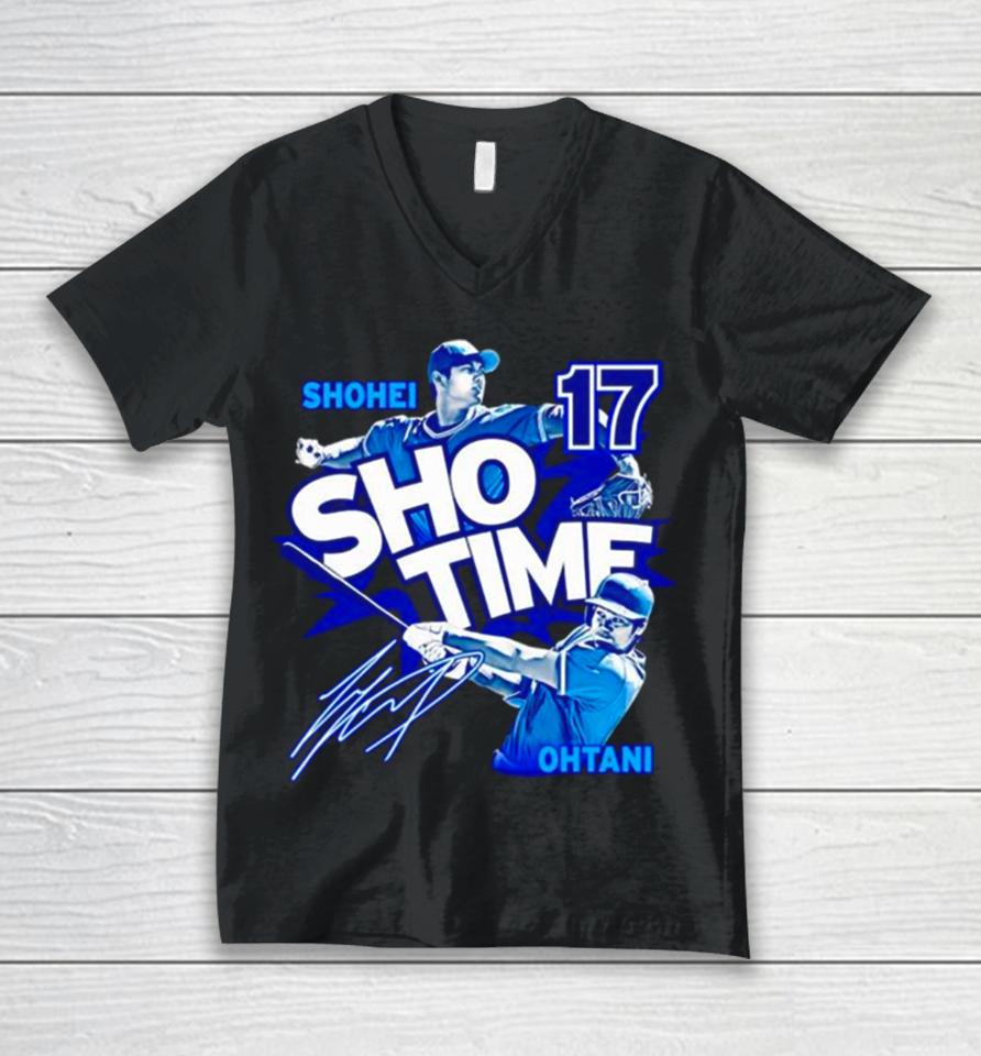 Sho Time 17 Shohei Ohtani Los Angeles Dodgers Baseball Unisex V-Neck T-Shirt