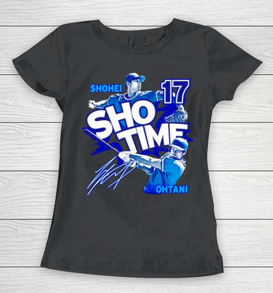 Sho Time 17 Shohei Ohtani Los Angeles Dodgers Baseball Women T-Shirt
