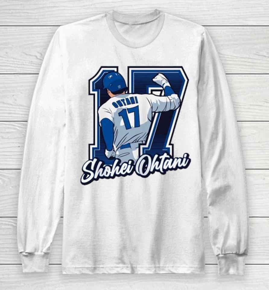 Shohei Ohtani Back 17 Los Angeles Dodgers Baseball Determined Win Long Sleeve T-Shirt