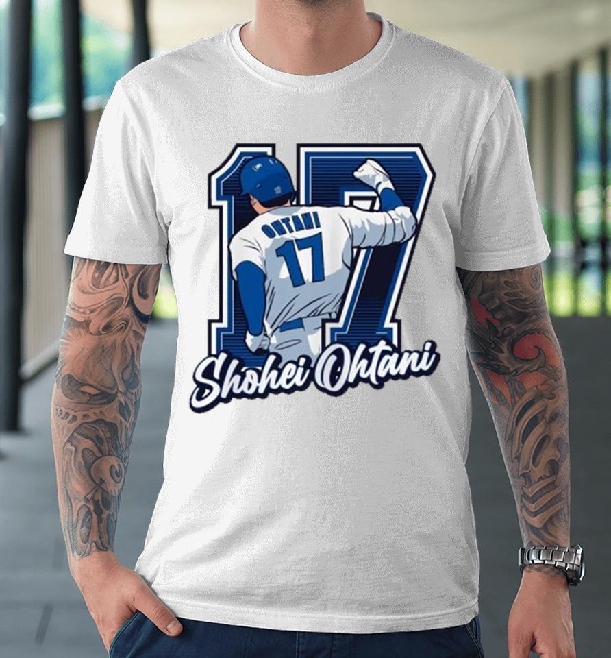 Shohei Ohtani Back 17 Los Angeles Dodgers Baseball Determined Win Premium T-Shirt