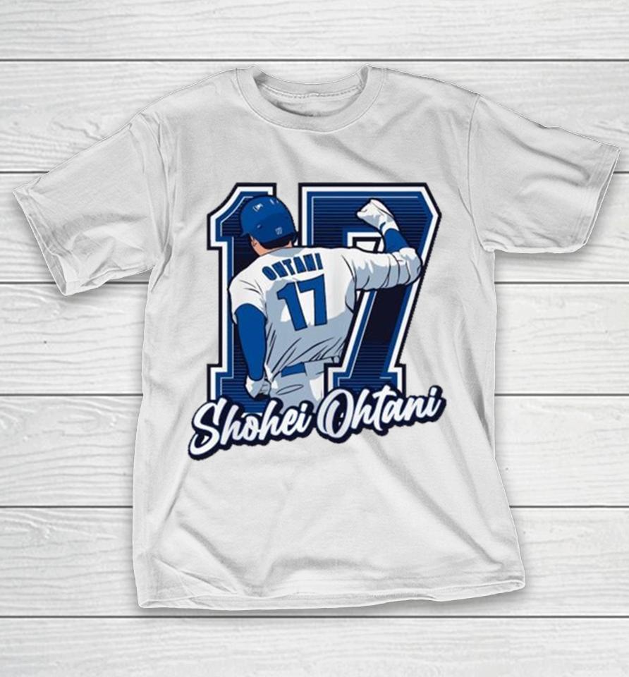 Shohei Ohtani Back 17 Los Angeles Dodgers Baseball Determined Win T-Shirt